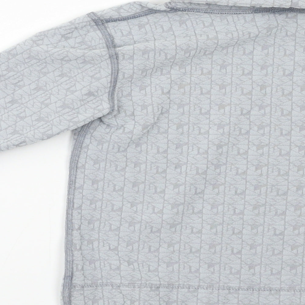 Wed'ze Girls Grey Geometric Pullover Jumper Size 5-6 Years