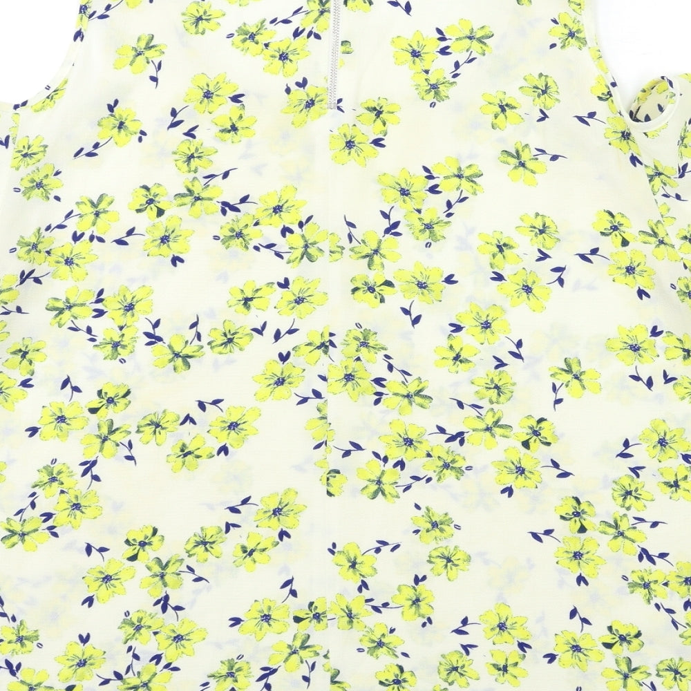 Atmosphere Womens Ivory Floral Basic Blouse Size 10