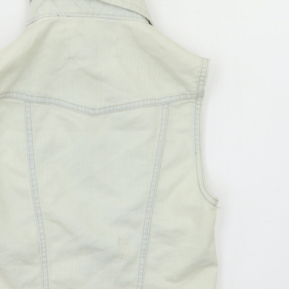 New Look Womens Blue Gilet Waistcoat Size 8