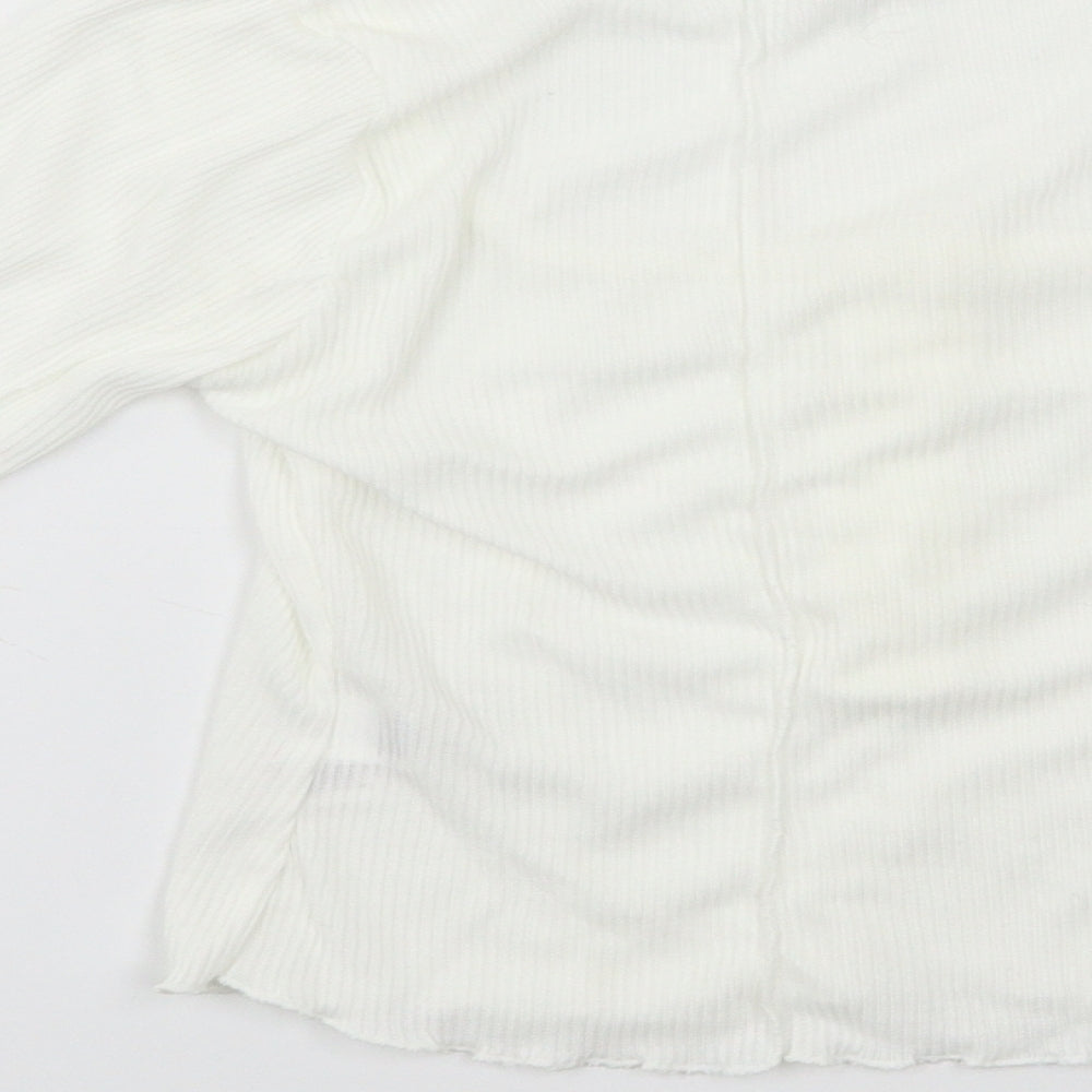 Nasty Gal Womens White Basic Polo Size 10