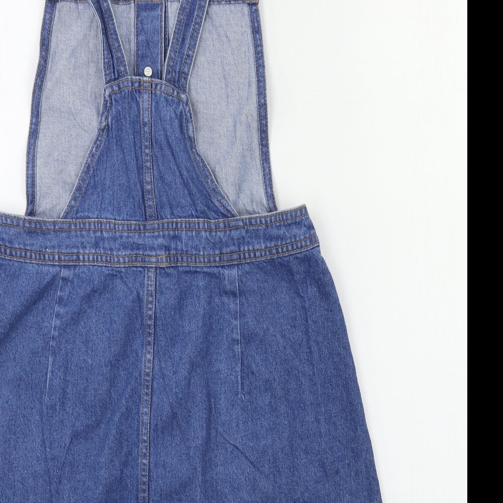 Preworn Womens Blue Pinafore/Dungaree Dress Size S