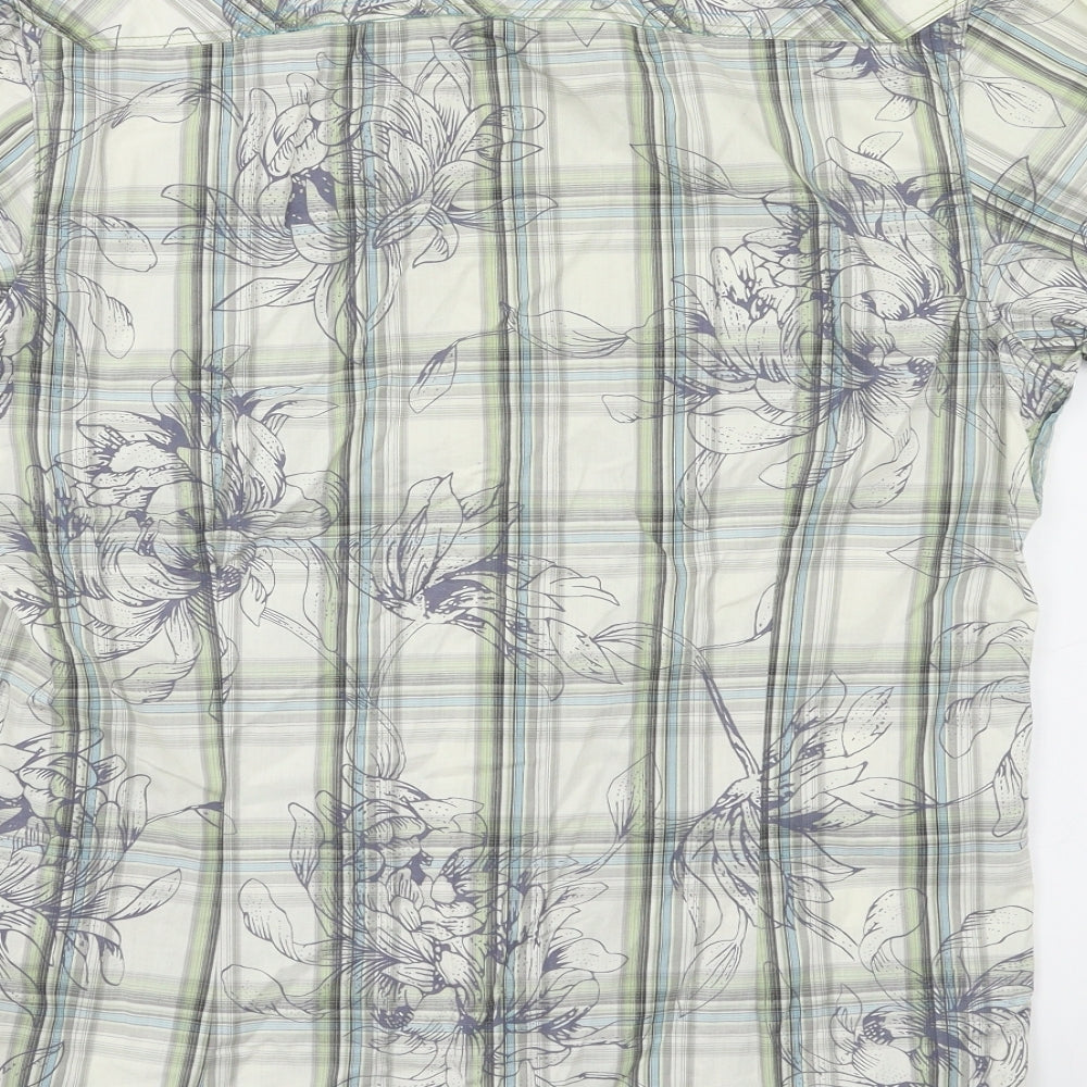 Buirton Mens Green Check Button-Up Size M