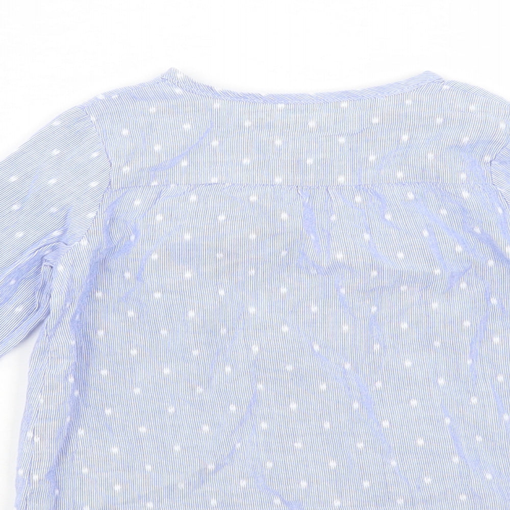 Pep & Co Girls Blue Polka Dot Basic Button-Up Size 18-24 Months