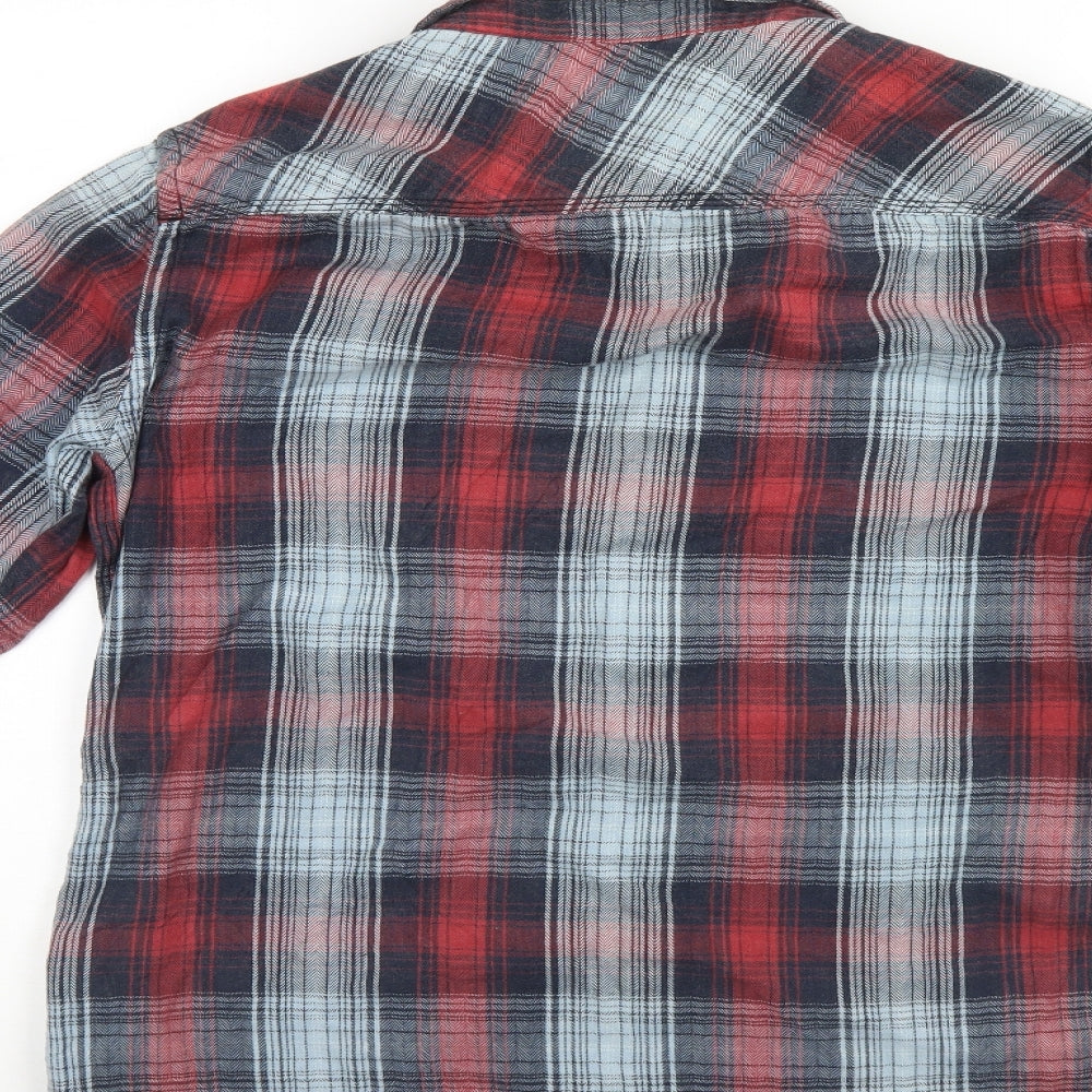 Blend Mens Multicoloured Check Button-Up Size M