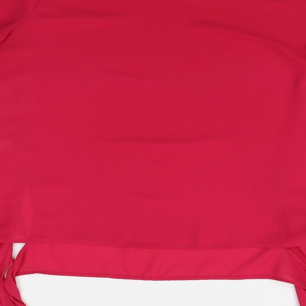 TU Womens Pink Basic Blouse Size 10