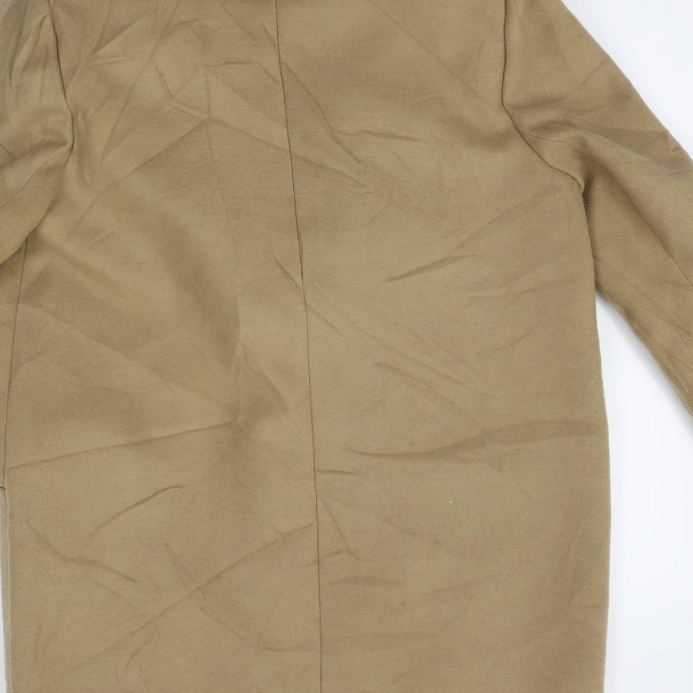 Atmosphere Womens Beige Overcoat Coat Size 6 - fur collar