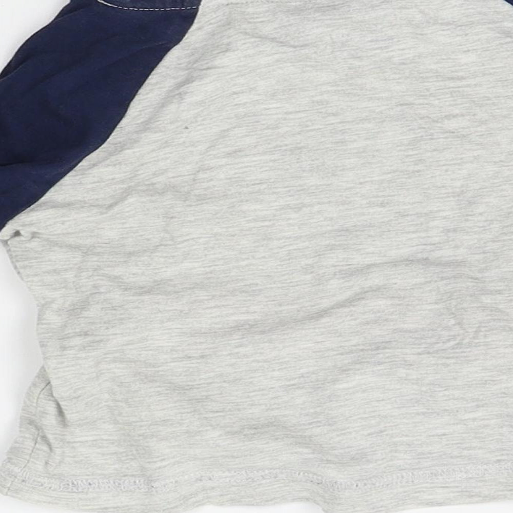 F&F Boys Grey Basic T-Shirt Size 6-9 Months - monster zip mouth