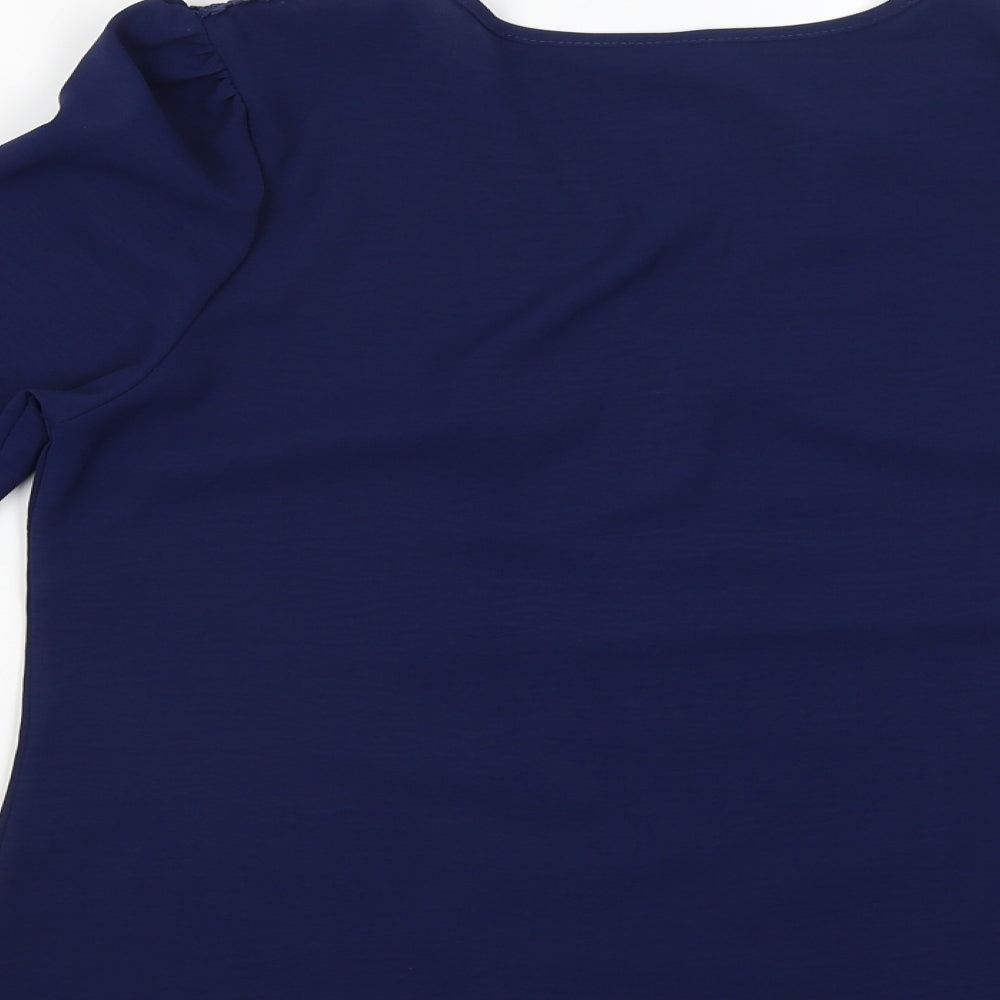 Blooming Jelly Womens Blue Basic Blouse Size S