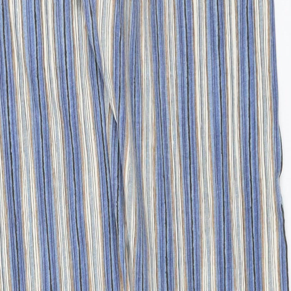 Casual Club Womens Blue Striped Jogger Leggings Size 12 L25 in