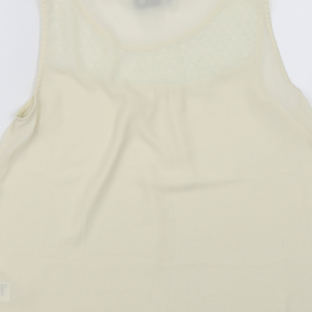 H&M Womens Ivory Basic Blouse Size 8