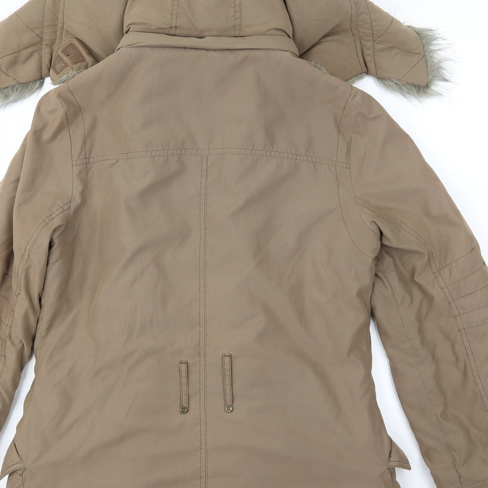 NEXT Womens Brown Overcoat Coat Size 12