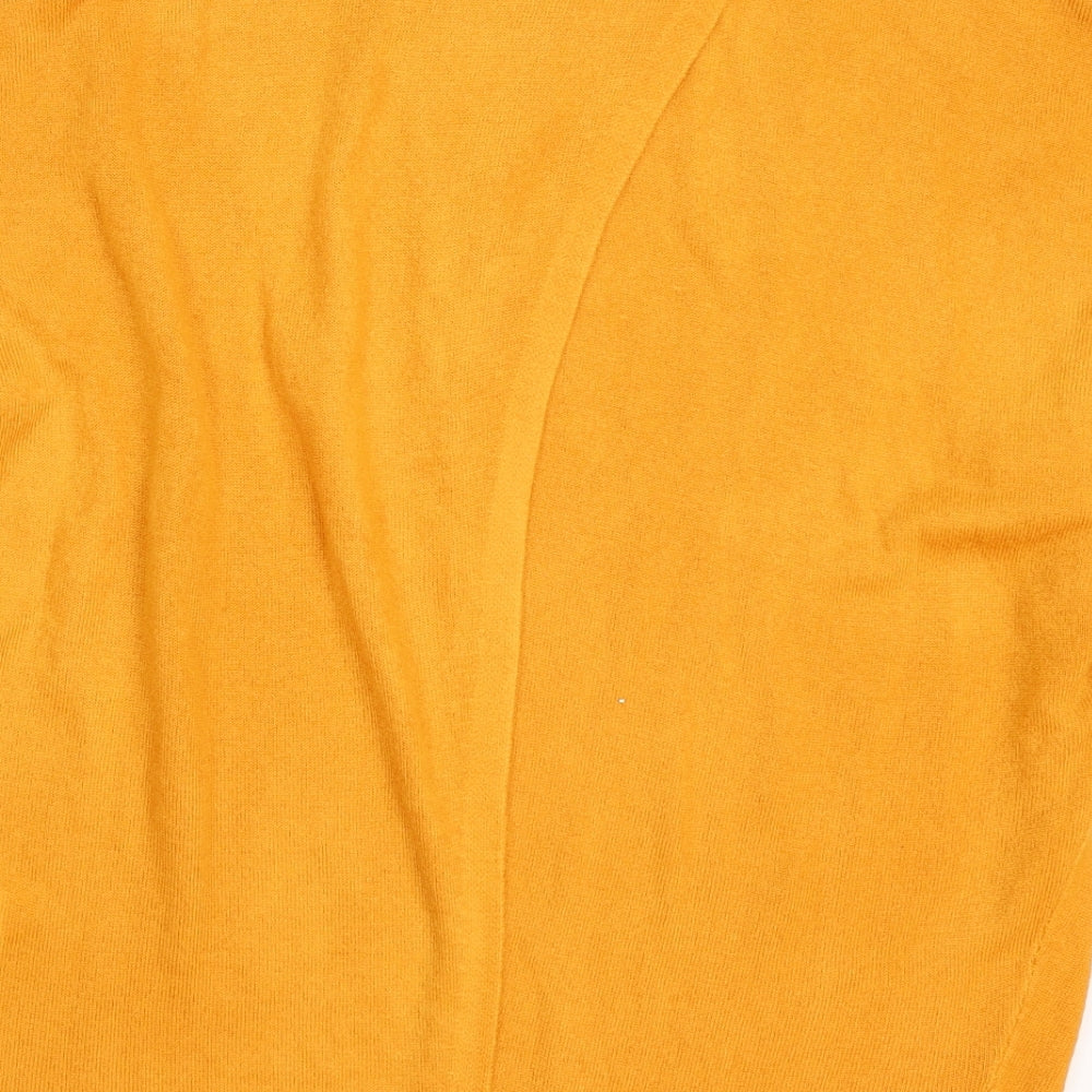 TU Womens Yellow Knit Pullover Jumper Size 12