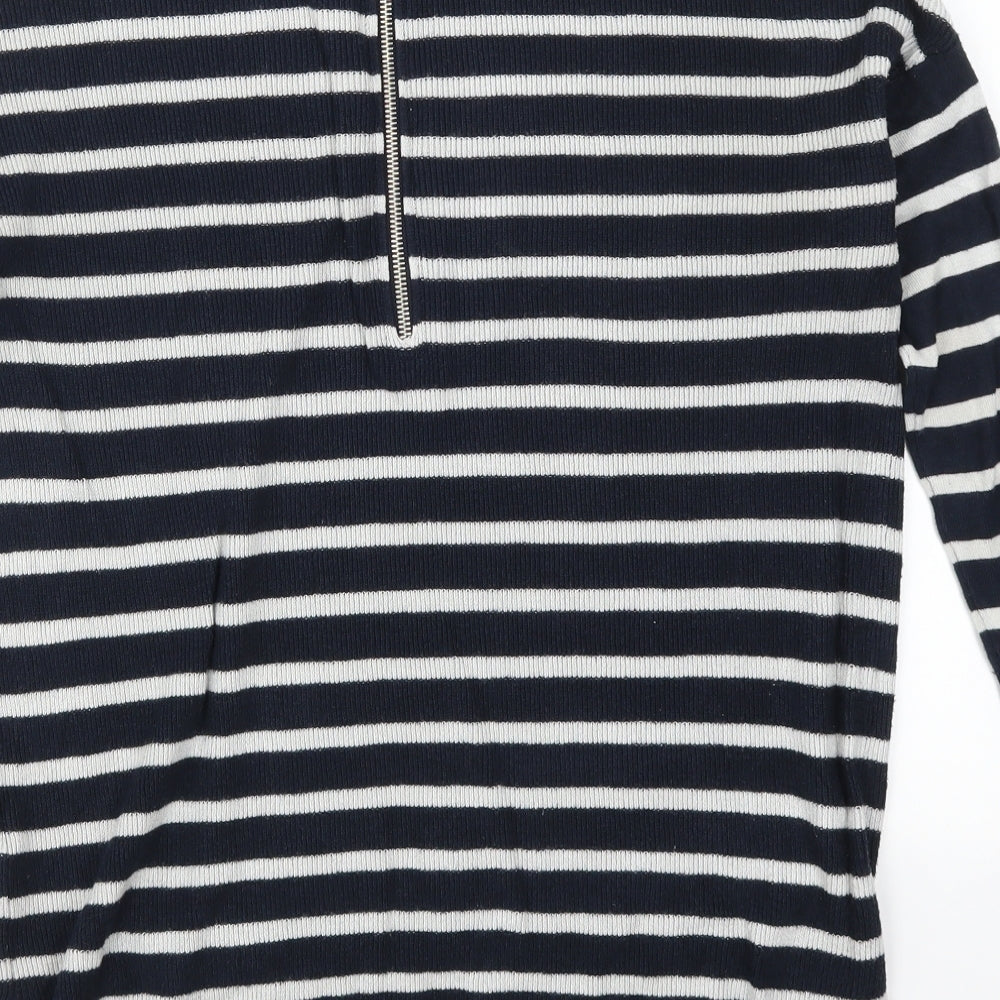 Topshop Womens Blue Striped Knit Pullover Jumper Size 10