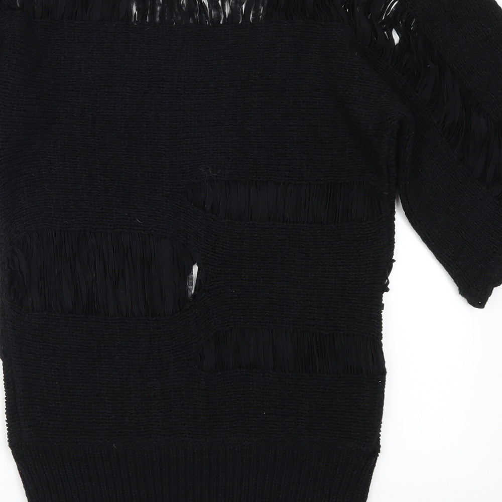 Amy's Paris Womens Black Knit Pullover Jumper Size S