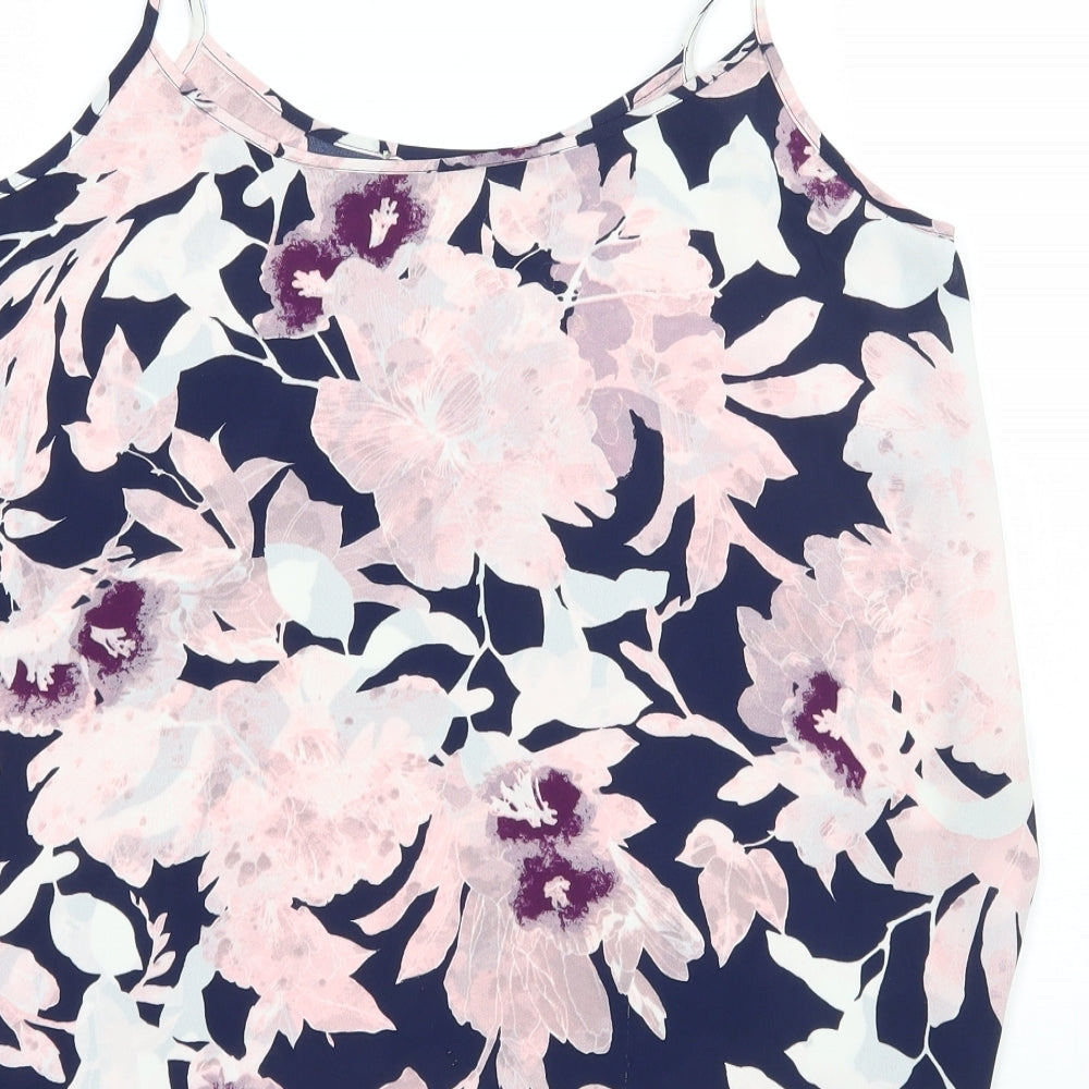 Matalan Womens Pink Floral Jersey Basic Tank Size 10