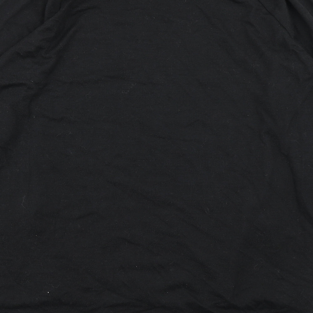 Preworn Womens Black Basic T-Shirt Size L