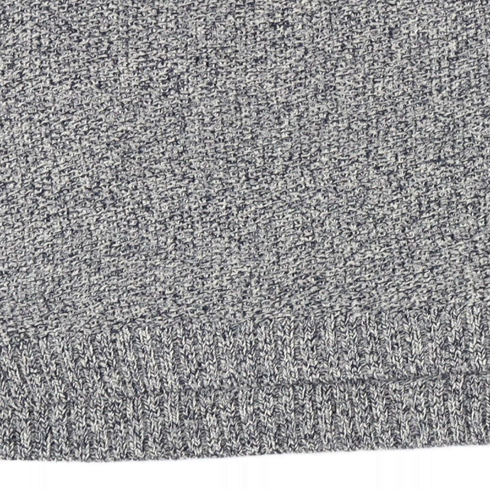 Topshop Womens Blue Knit Pullover Jumper Size M - Cropped