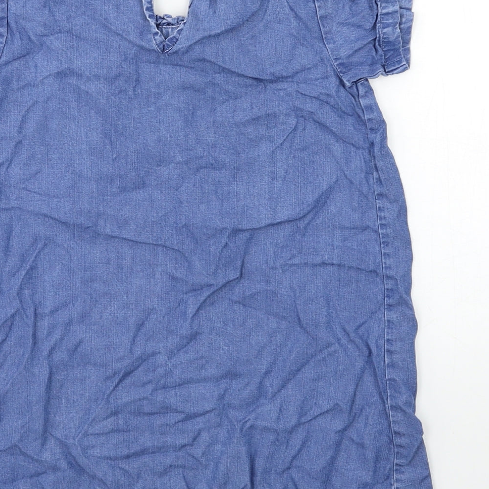 NEXT Girls Blue Denim A-Line Size 6 Years