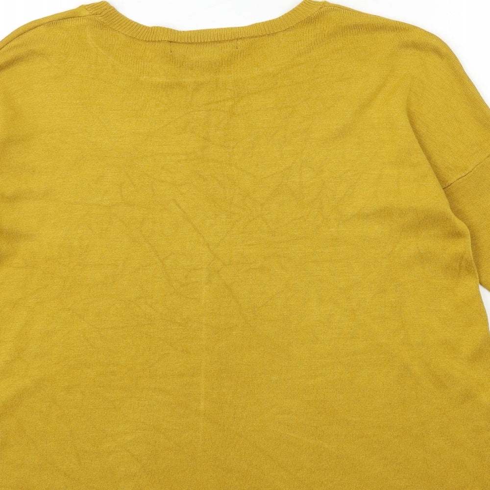 Atmosphere Womens Yellow Knit Pullover Jumper Size 12
