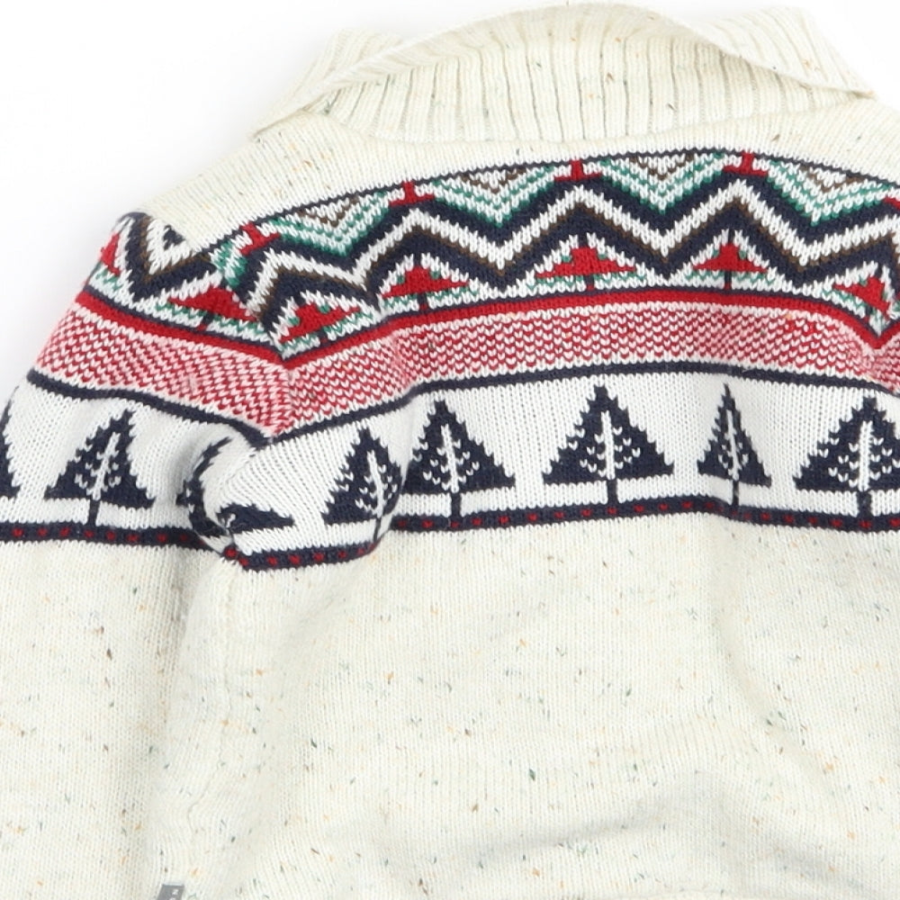 Nutmeg Boys Multicoloured Geometric Cardigan Jumper Size 2 Years
