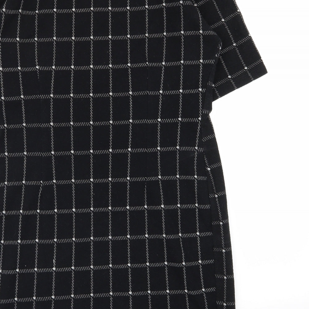 Select Womens Black Check A-Line Size 14