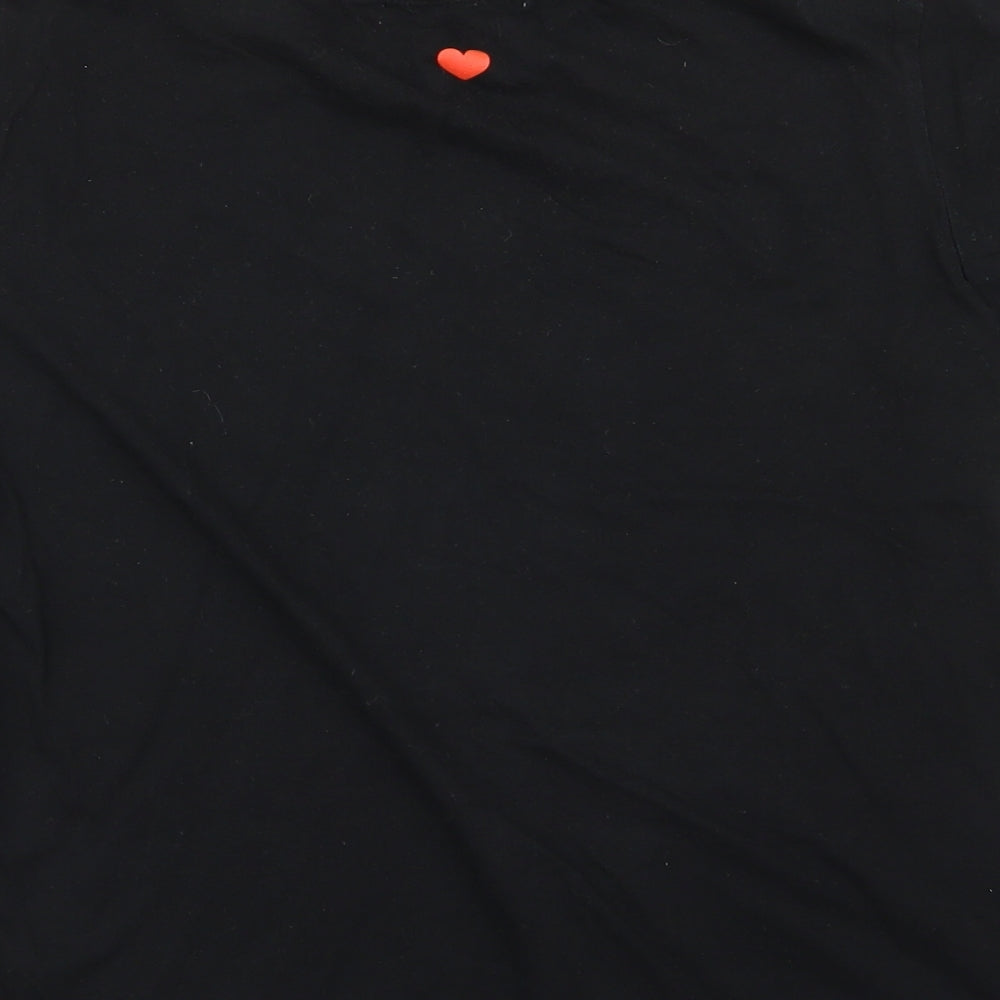 Pull&Bear Womens Black Basic T-Shirt Size S