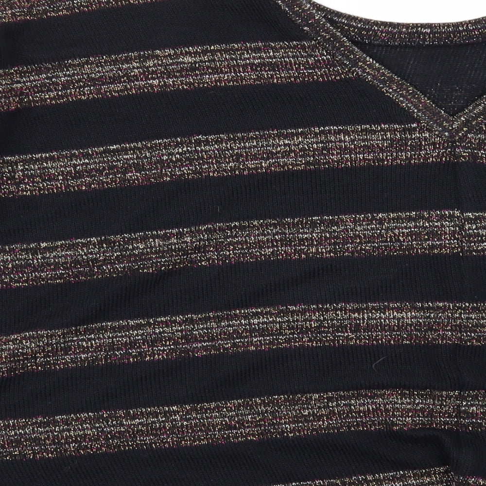 NEXT Womens Multicoloured Striped Basic T-Shirt Size 8