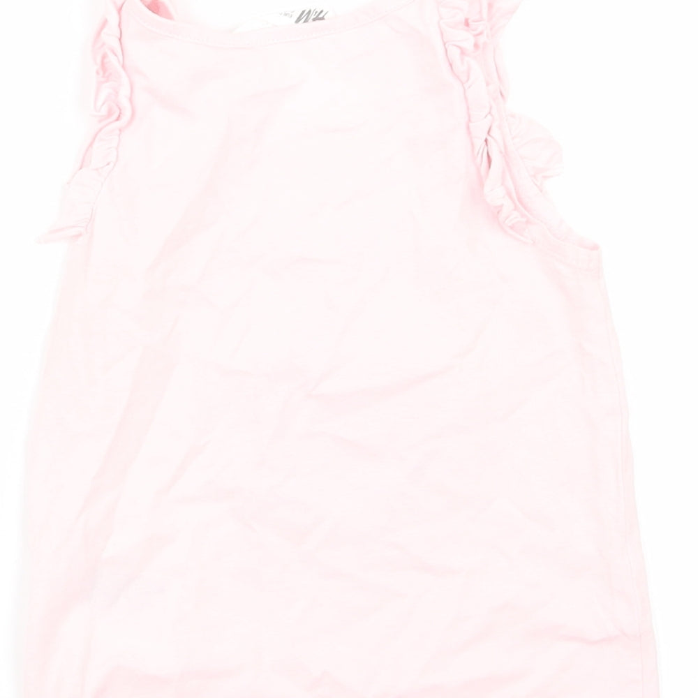 H&M Girls Pink Basic Tank Size 3-4 Years