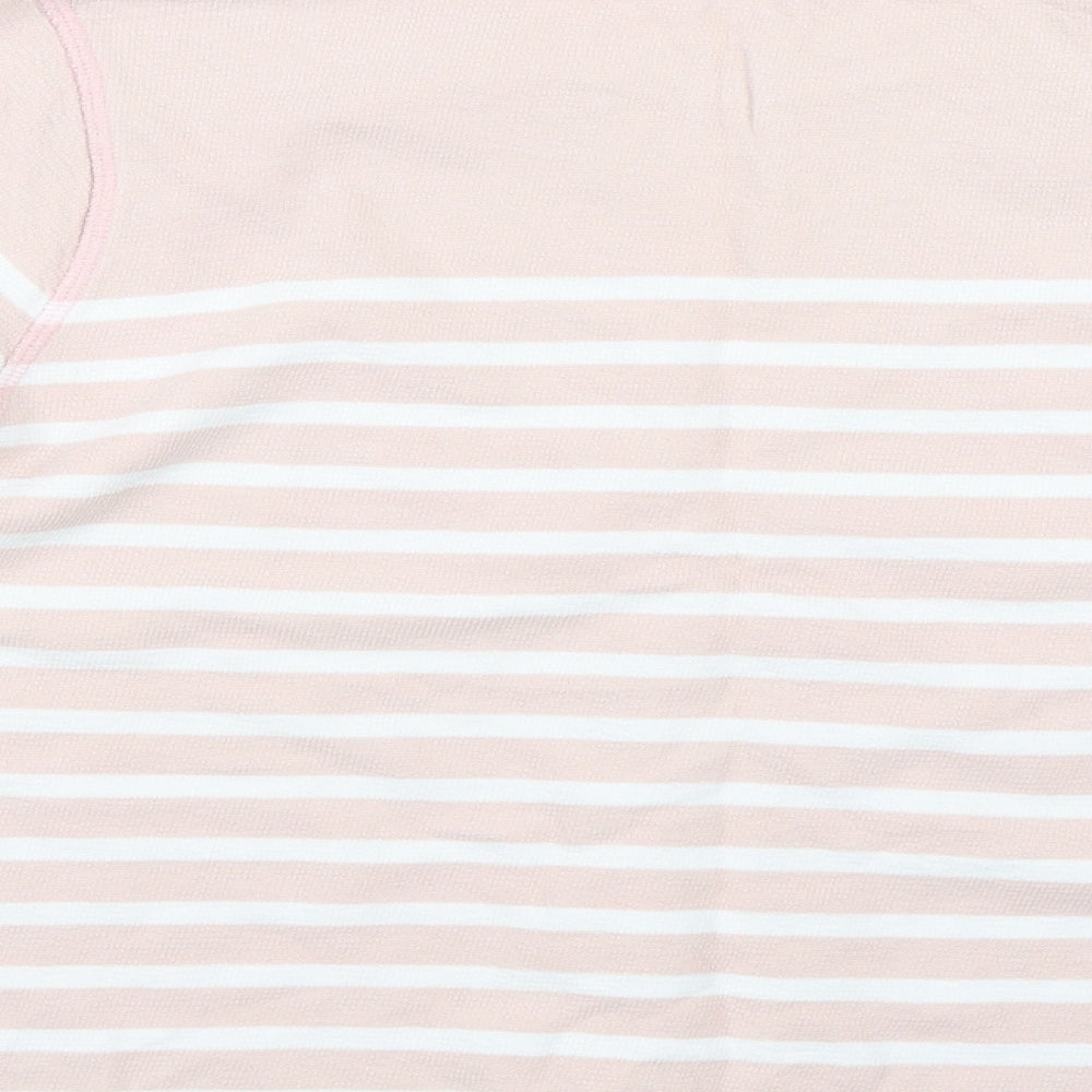 Marks & Spencer Womens Pink Striped Pullover Jumper Size 16