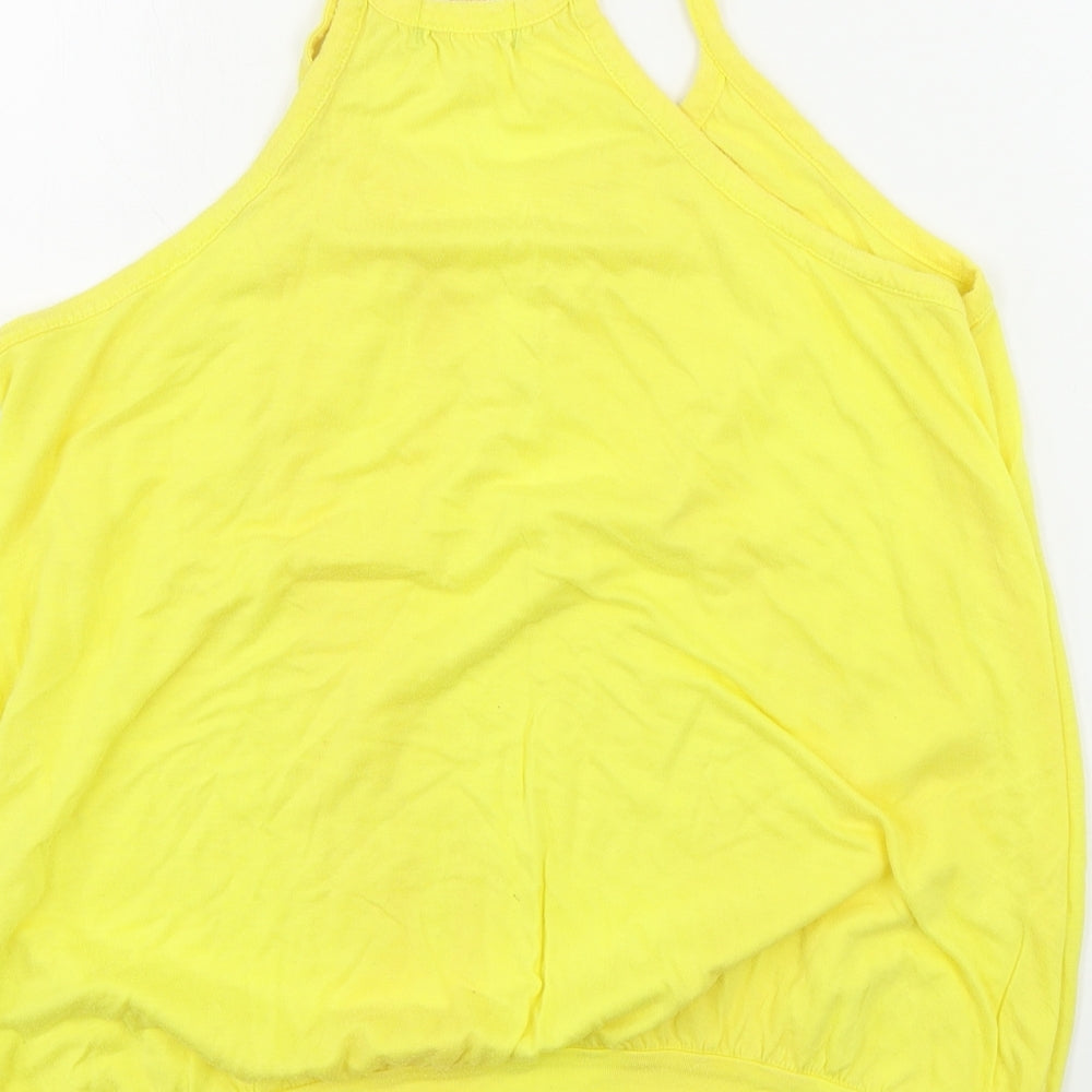Topshop Womens Yellow Basic Tank Size 14