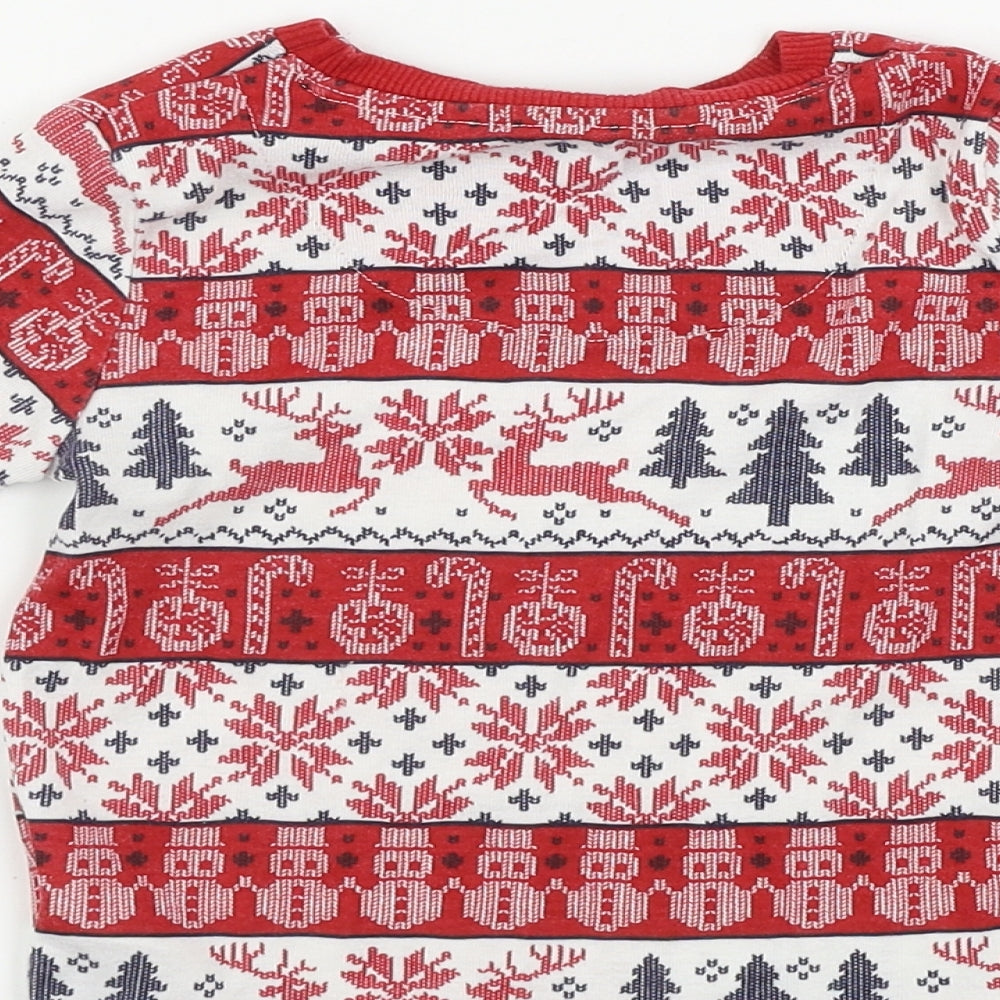 Primark Boys Red Geometric Basic T-Shirt Size 3-4 Years