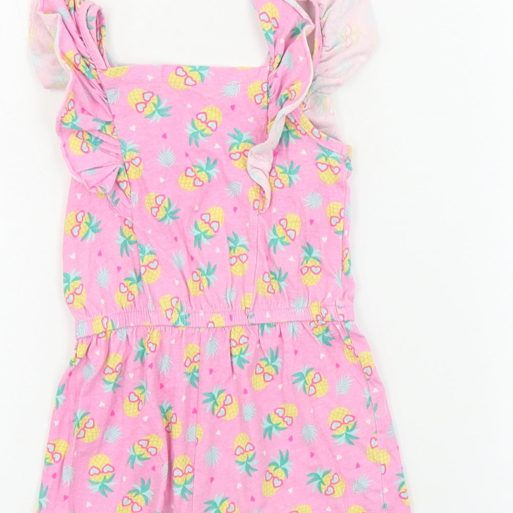 Primark Girls Pink Floral Jumpsuit One-Piece Size 4-5 Years