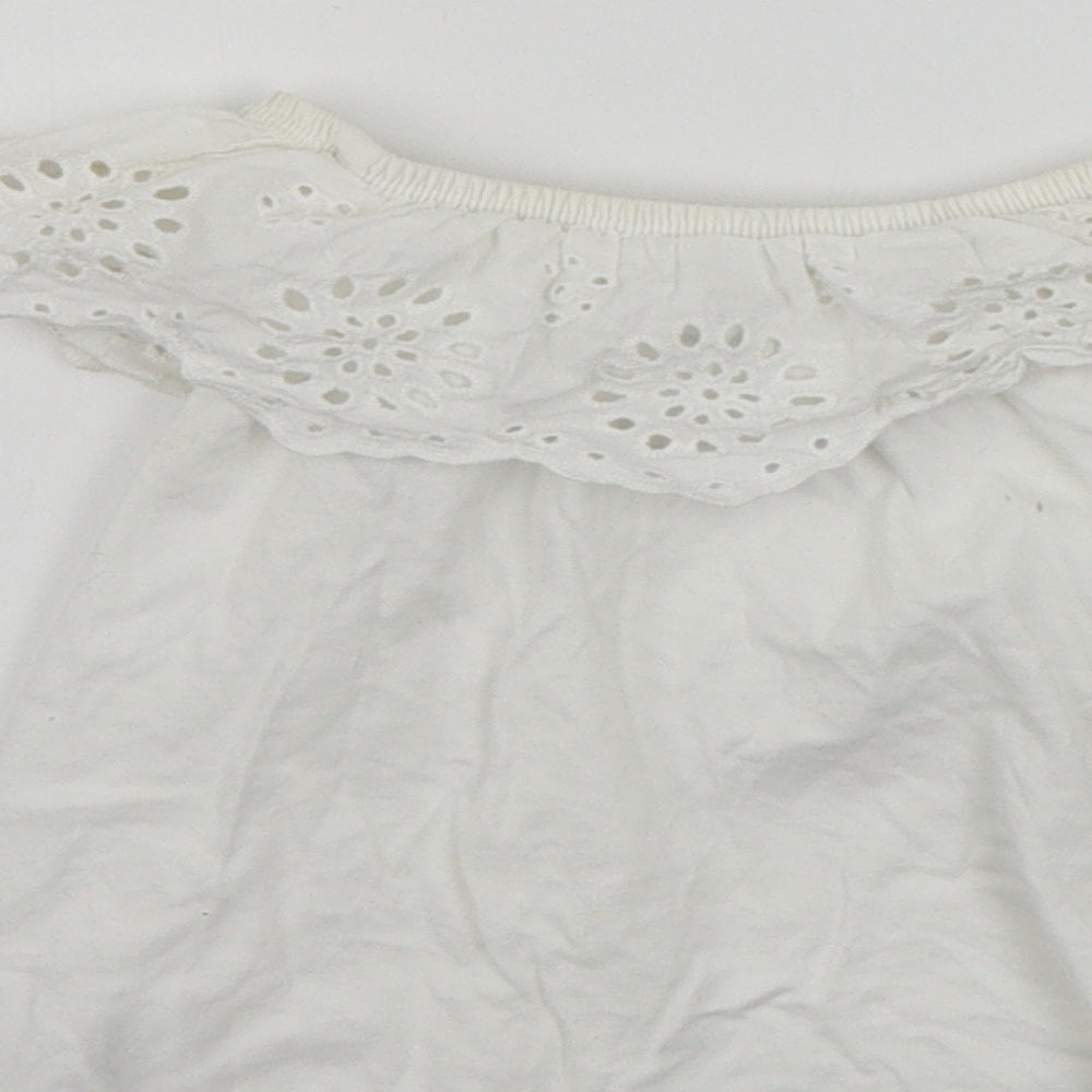 Primark Girls White Basic T-Shirt Size 2-3 Years