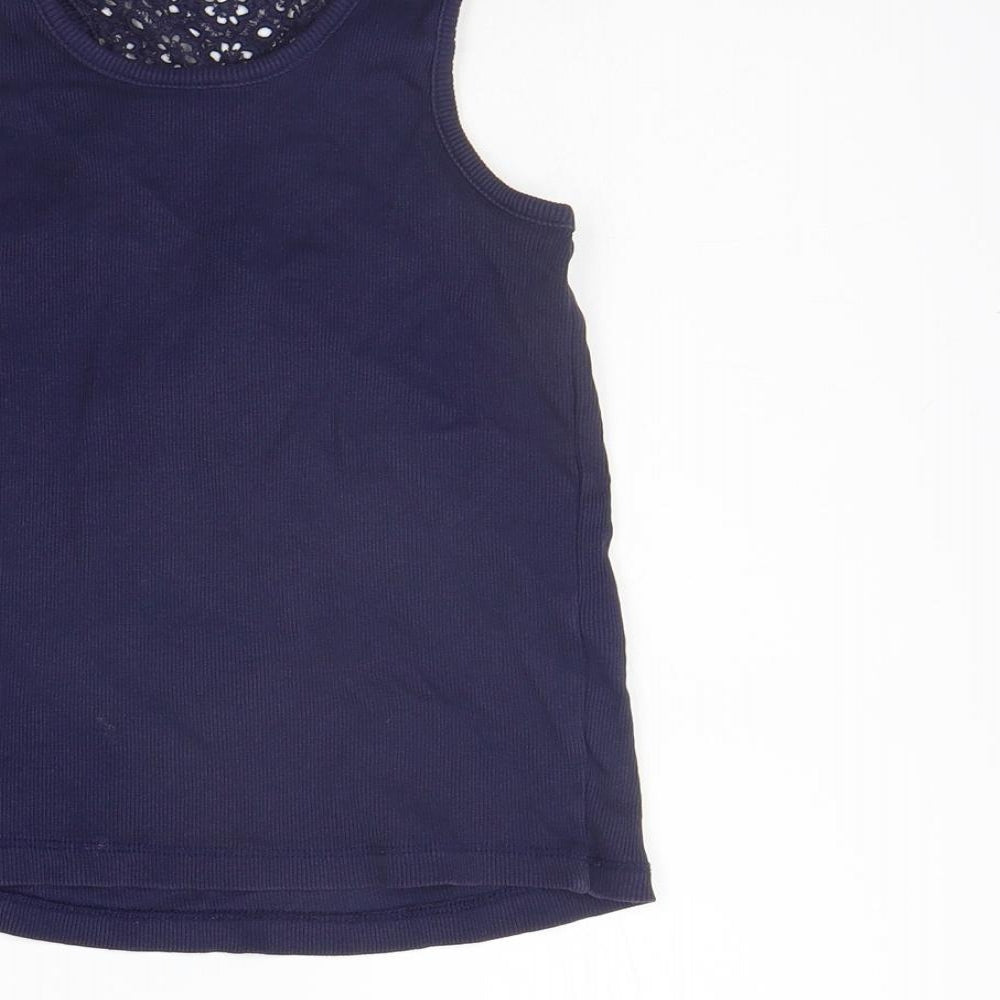 George Girls Blue Basic Tank Size 7-8 Years