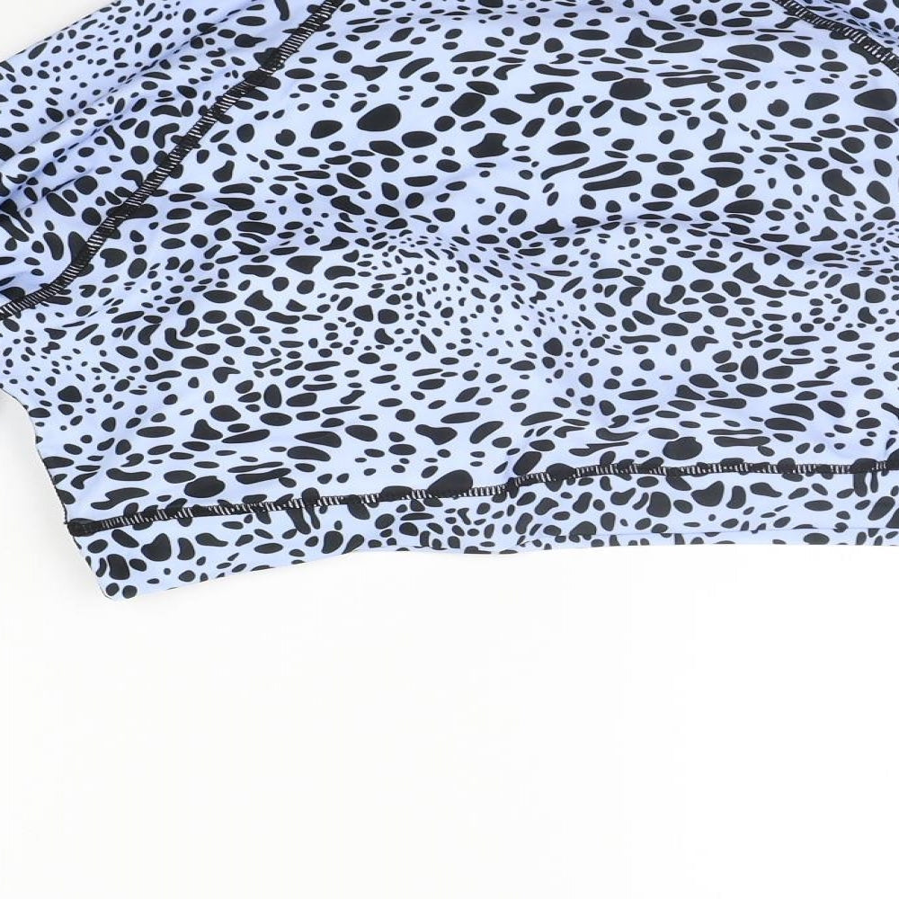 SheIn Womens Blue Polka Dot Pullover Jumper Size 2XL
