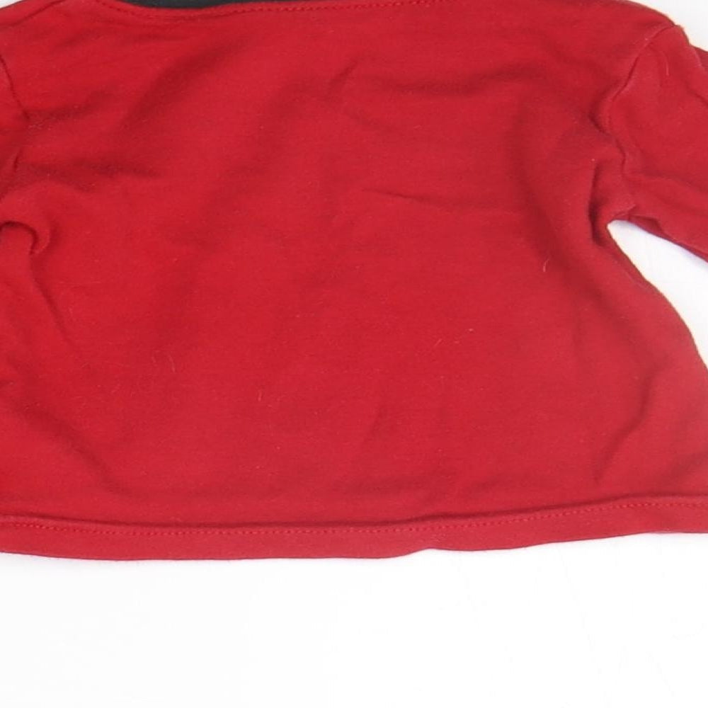 George Girls Red Basic T-Shirt Size 3-6 Months
