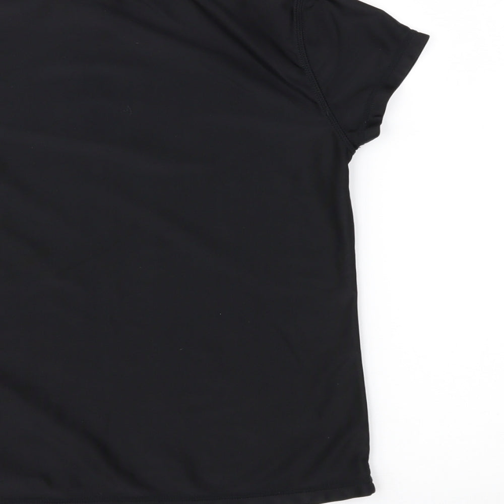 Wave Zone Girls Black Basic T-Shirt Size 12 Years