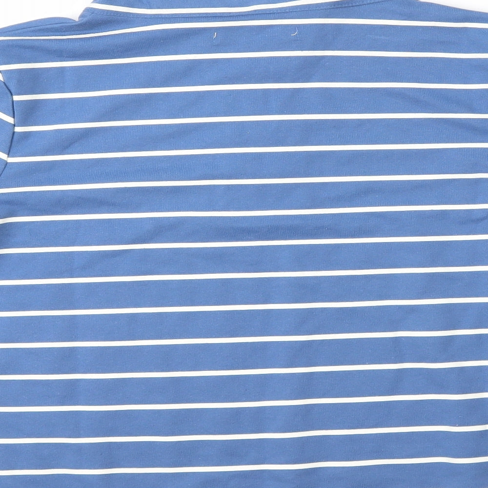 Tru Womens Blue Striped Pullover Jumper Size S