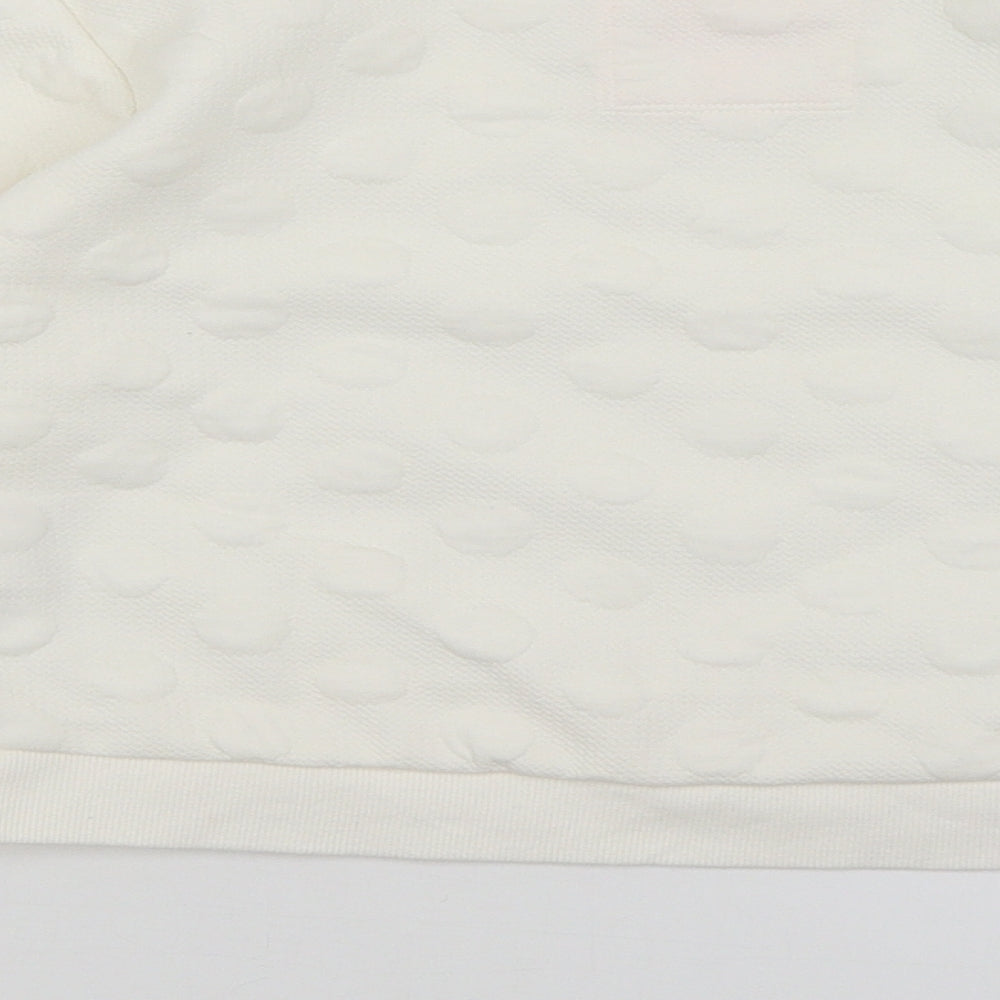 H&M Girls White Pullover Jumper Size 9-10 Years
