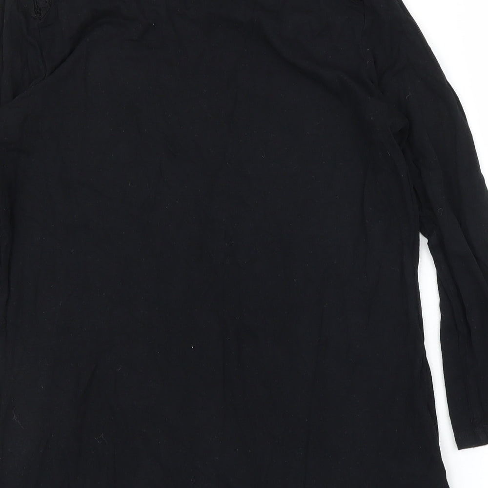 TU Womens Black Basic T-Shirt Size 8