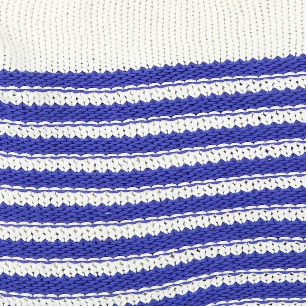 NEXT Womens Blue Striped Pullover Jumper Size S