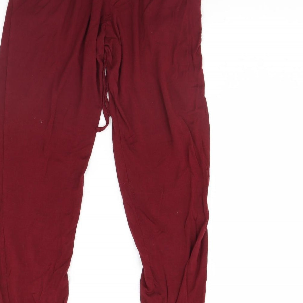 Primark Womens Red Trousers Size 6 L28 in
