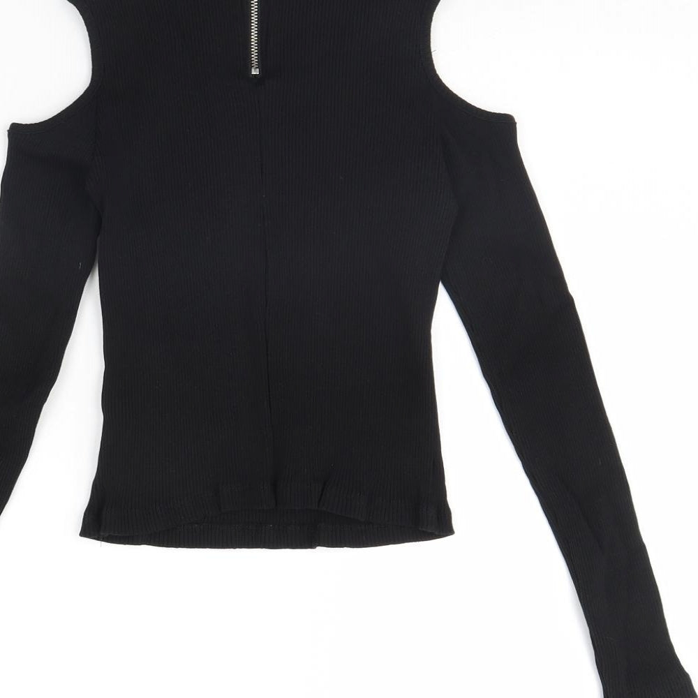 Divided Womens Black Pullover Jumper Size S