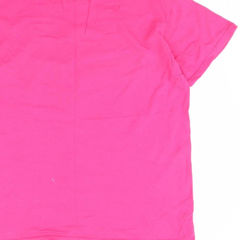 Gildan Womens Pink Basic T-Shirt Size M - Lewis capaldi