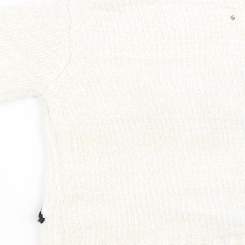 M&Co Girls White Pullover Sweatshirt Size 2-3 Years