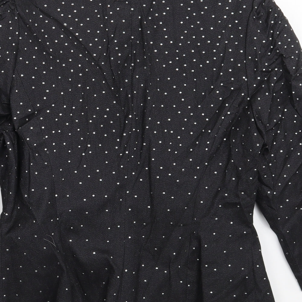 A wear Womens Black Polka Dot Jacket Blazer Size 12