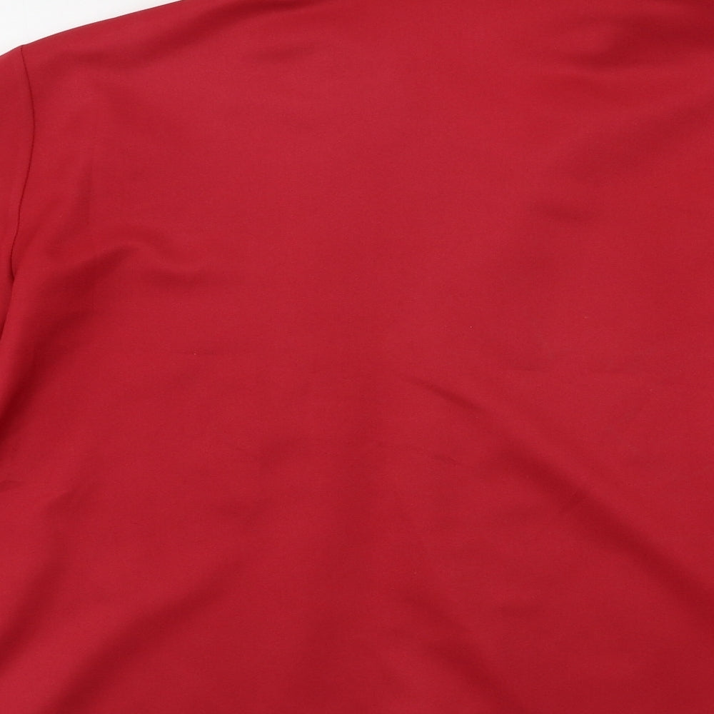 Marks & Spencer Womens Red Basic Button-Up Size 14