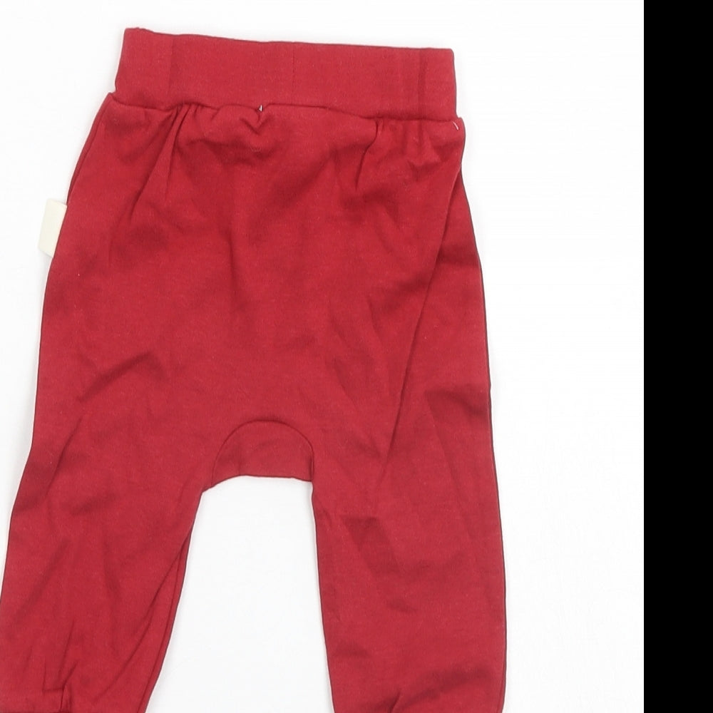 Rabbit & Bear Baby Red Sweatpants Trousers Size 0-3 Months