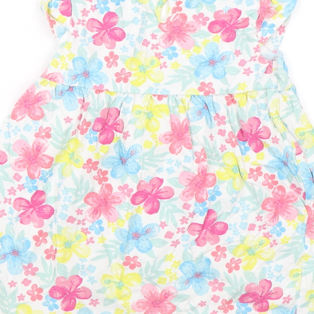 George Baby White Floral Shift Size 18-24 Months