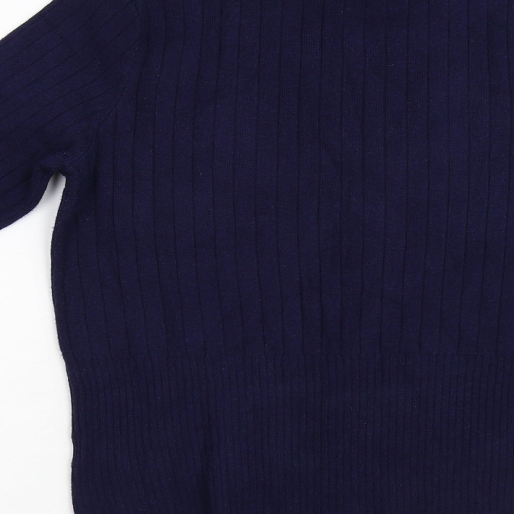 Per Una Womens Blue Knit Pullover Jumper Size S